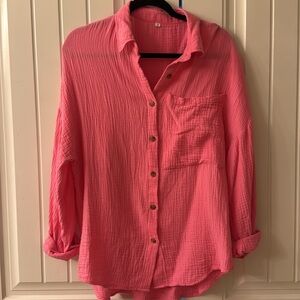 Pink Button-Up Shirt